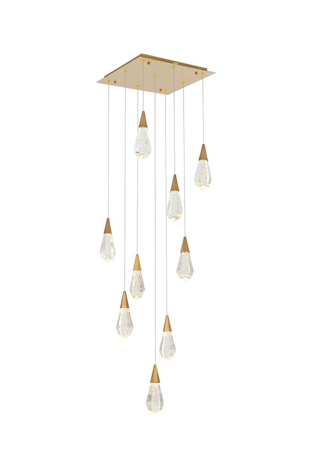 Elegant Lighting - 1013S20SG-02CR - LED Pendant - Amora - Satin Gold