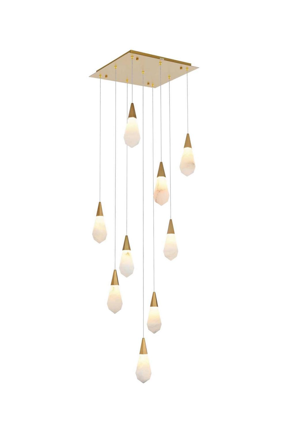Elegant Lighting - 1013S20SG-22ST - LED Pendant - Amora - Satin Gold