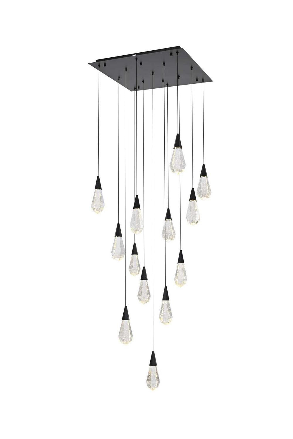 Elegant Lighting - 1013S26BK-02CR - LED Pendant - Amora - Black