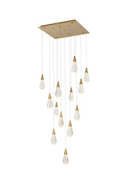 Elegant Lighting - 1013S26SG-02CR - LED Pendant - Amora - Satin Gold