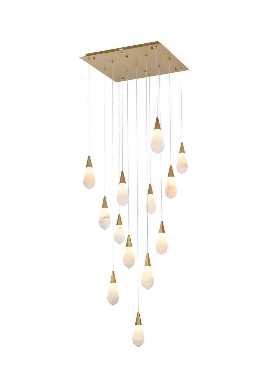 Elegant Lighting - 1013S26SG-22ST - LED Pendant - Amora - Satin Gold