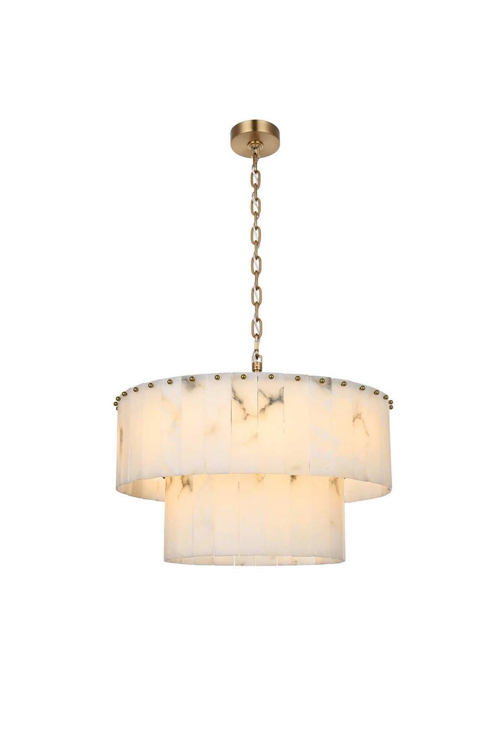 Elegant Lighting - 1015D24SG-33ST - 12 Light Chandelier - Georgina - Satin Gold