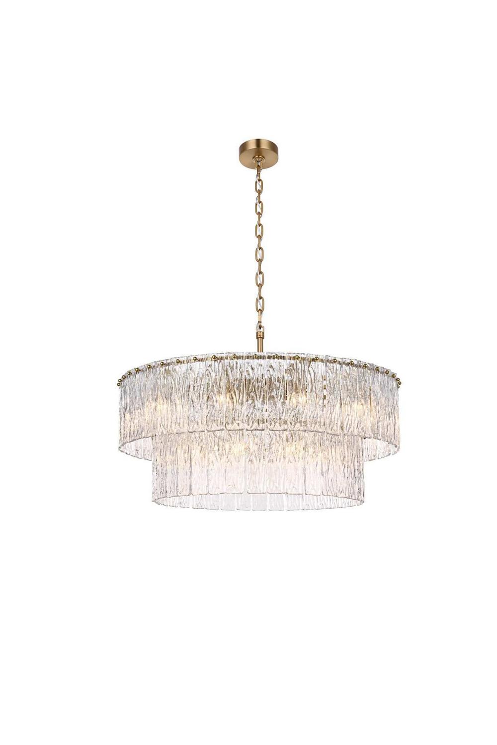 Elegant Lighting - 1015D32L2SG-03GL - 18 Light Chandelier - Georgina - Satin Gold