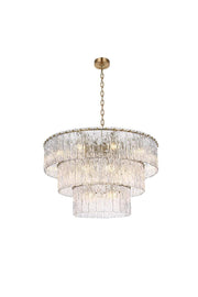 Elegant Lighting - 1015D32L3SG-03GL - 22 Light Chandelier - Georgina - Satin Gold