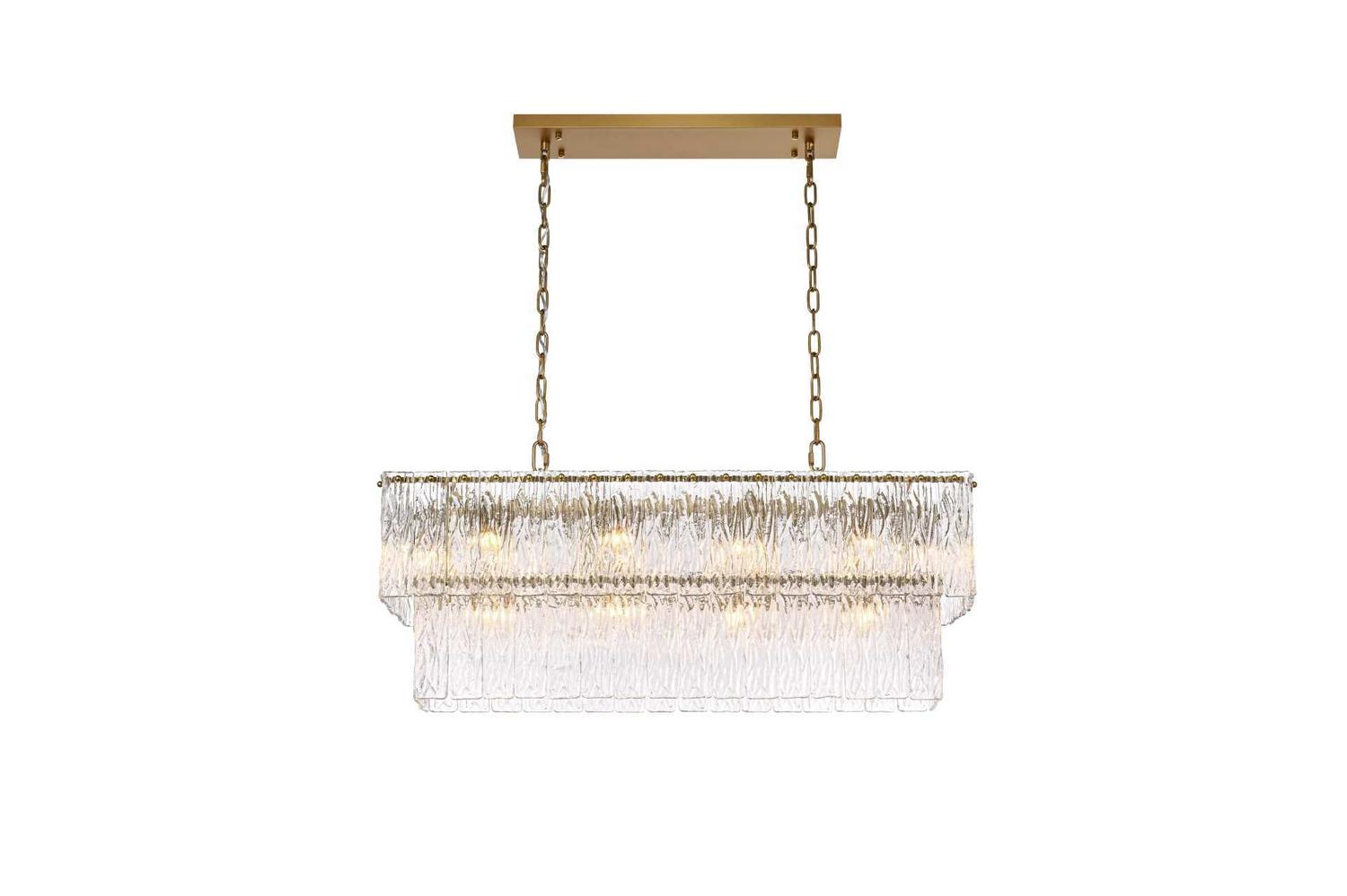 Elegant Lighting - 1015D36SG-03GL - 14 Light Chandelier - Georgina - Satin Gold