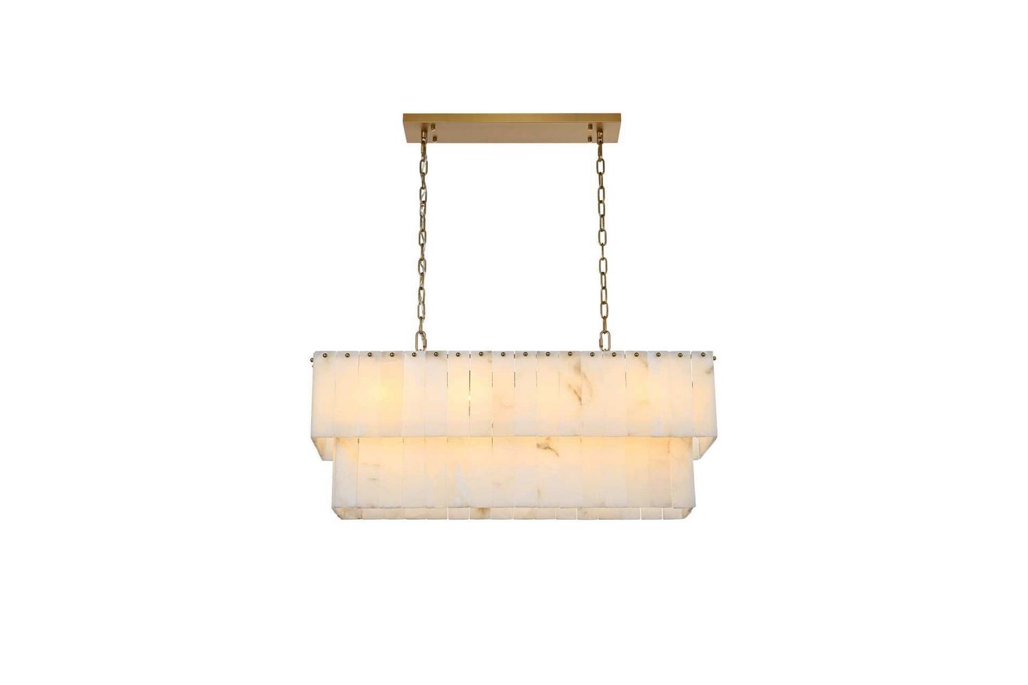 Elegant Lighting - 1015D36SG-33ST - 14 Light Chandelier - Georgina - Satin Gold