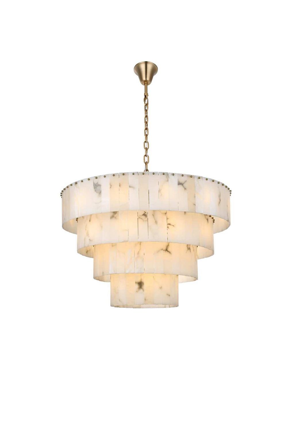 Elegant Lighting - 1015D40SG-33ST - 34 Light Chandelier - Georgina - Satin Gold
