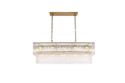 Elegant Lighting - 1015D42SG-03GL - 17 Light Chandelier - Georgina - Satin Gold