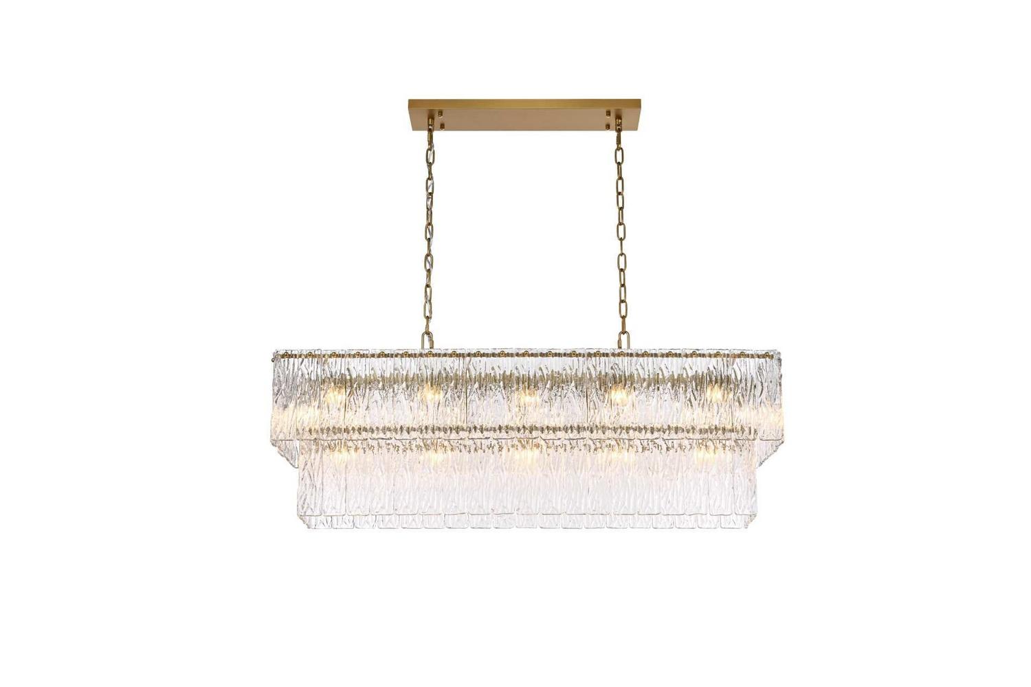 Elegant Lighting - 1015D42SG-03GL - 17 Light Chandelier - Georgina - Satin Gold