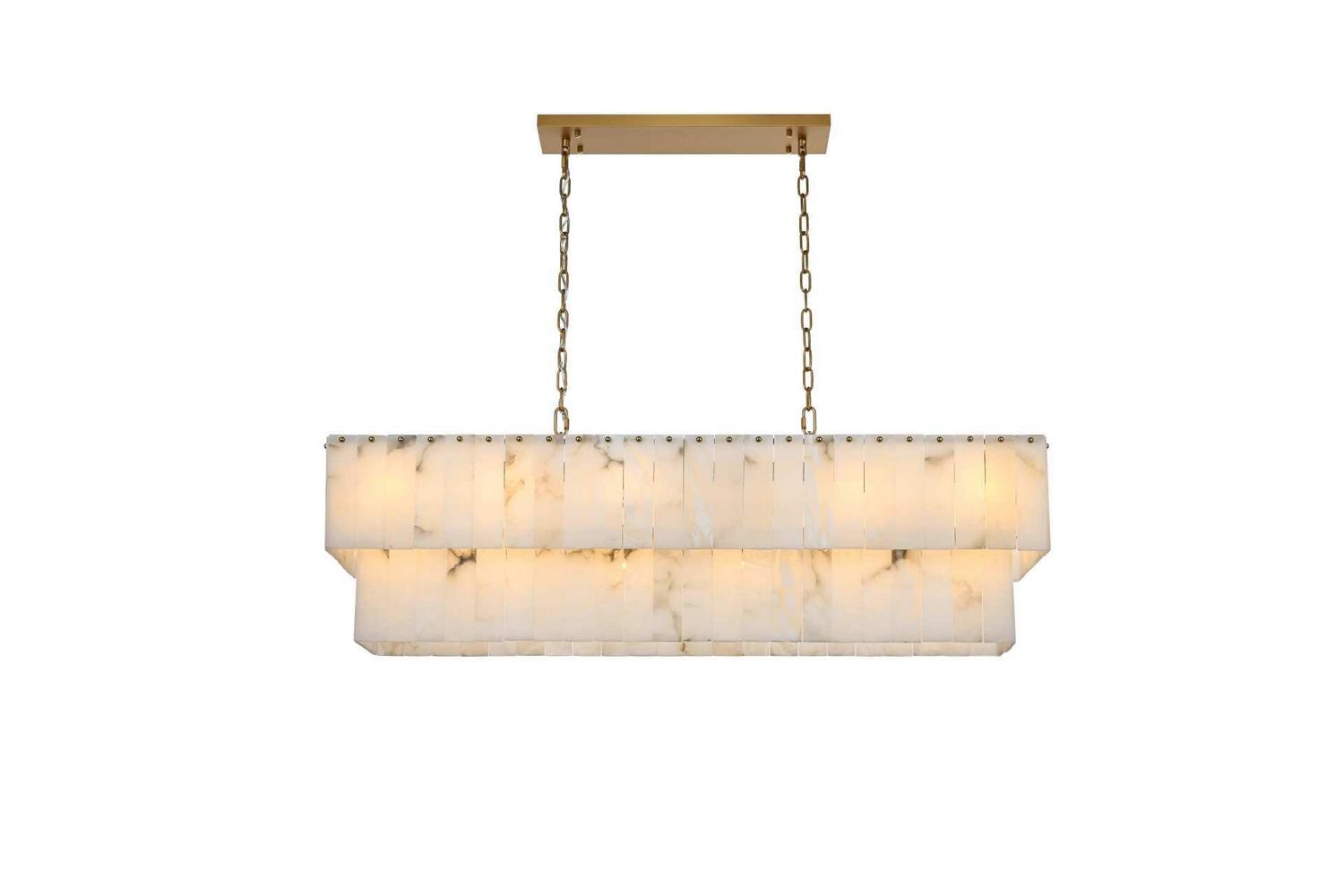 Elegant Lighting - 1015D48SG-33ST - 20 Light Chandelier - Georgina - Satin Gold