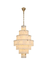 Elegant Lighting - 1015G32SG-33ST - 37 Light Chandelier - Georgina - Satin Gold