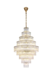 Elegant Lighting - 1015G40SG-03GL - 59 Light Chandelier - Georgina - Satin Gold