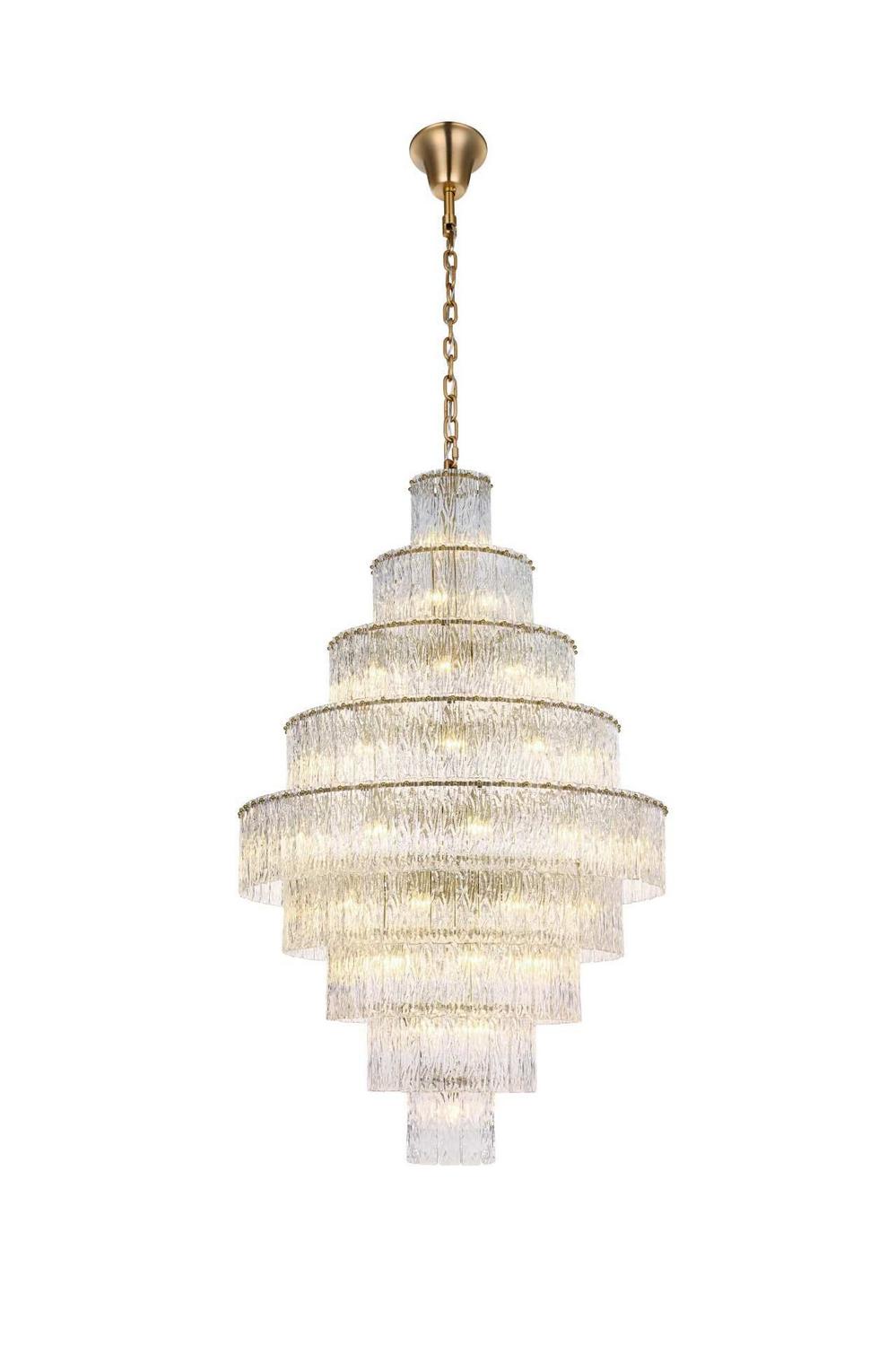 Elegant Lighting - 1015G40SG-03GL - 59 Light Chandelier - Georgina - Satin Gold