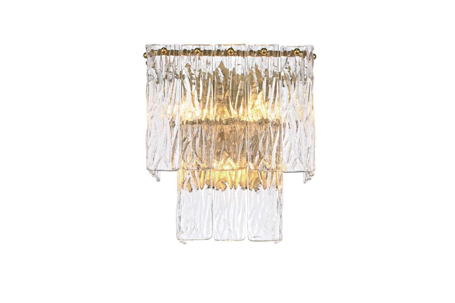 Elegant Lighting - 1015W10SG-03GL - Three Light Wall Sconce - Georgina - Satin Gold