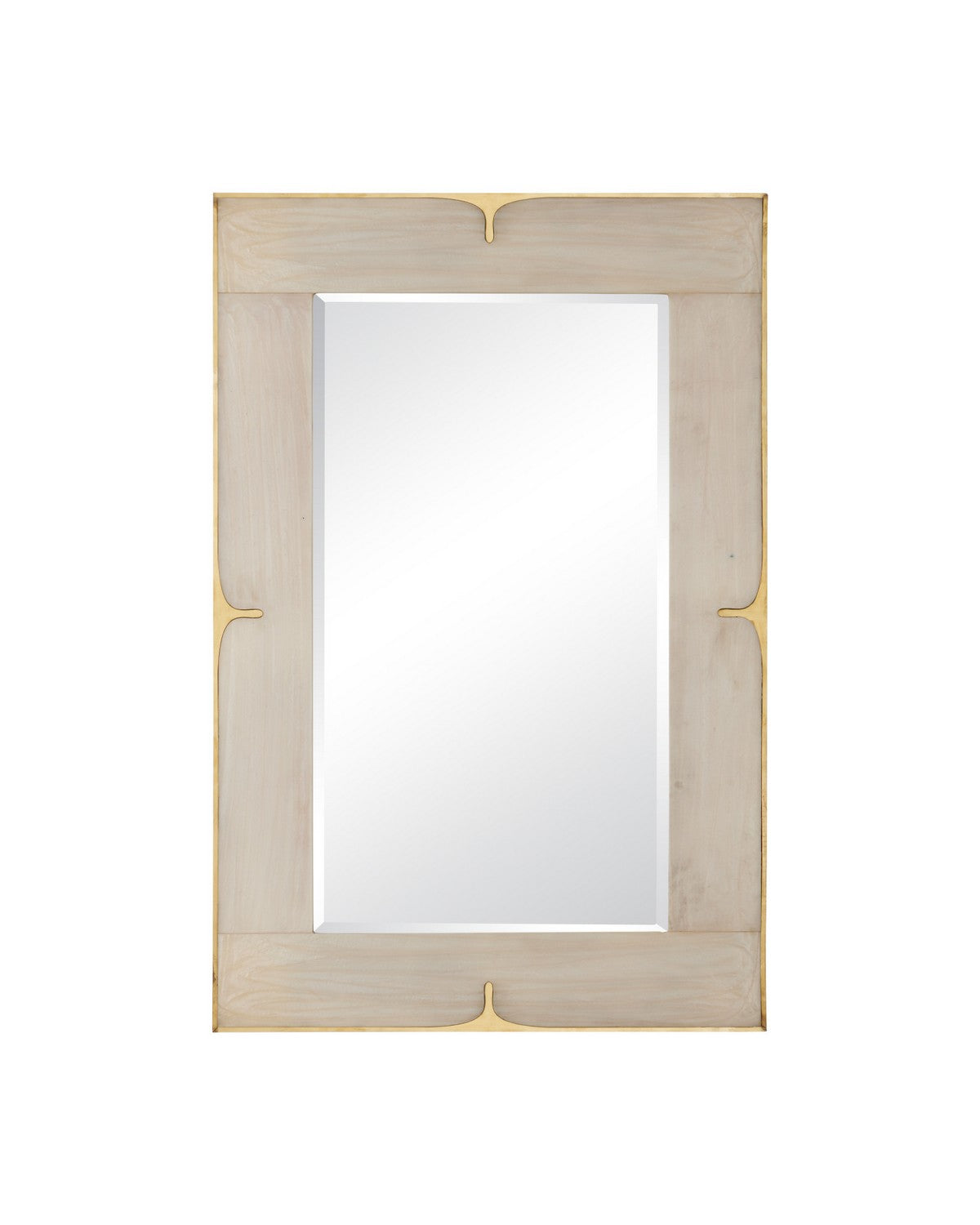 Currey and Company - 1000-0178 - Mirror - Orin - Marbled Ivory / Brushed Brass