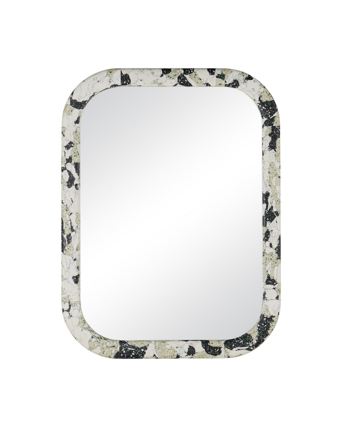 Currey and Company - 1000-0185 - Mirror - Wolcott - White / Black / Green