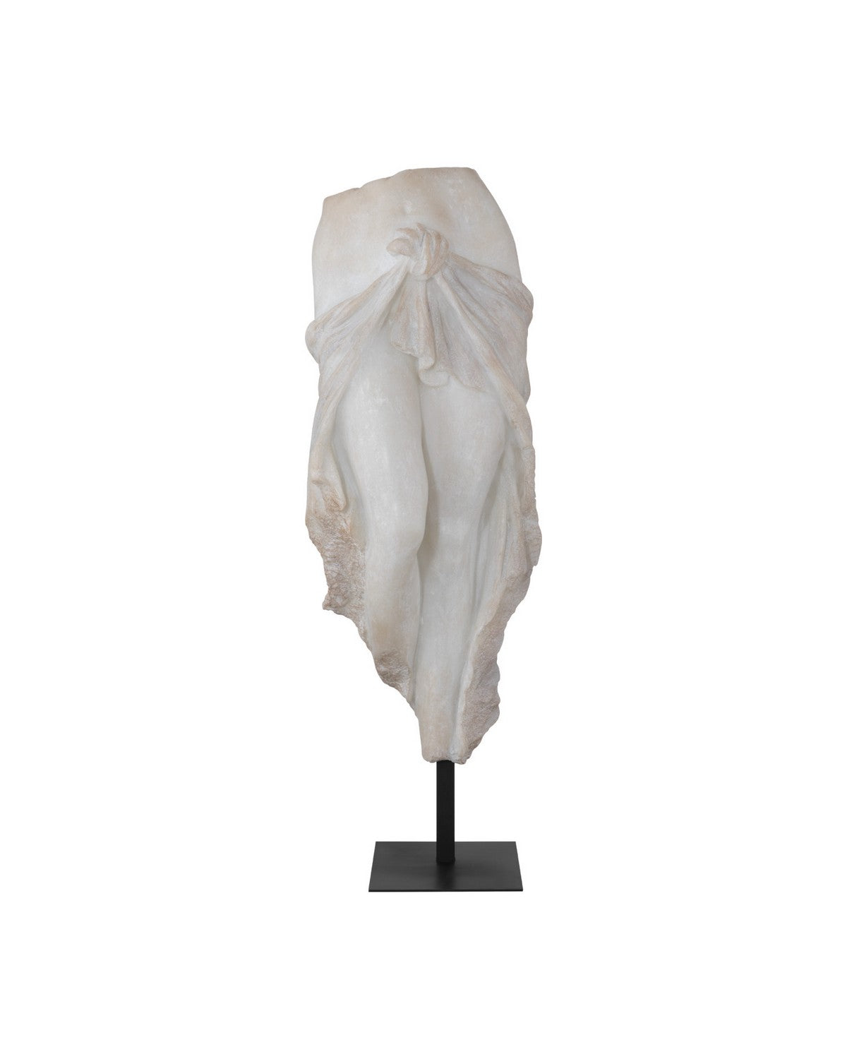 Currey and Company - 1200-1090 - Fragment on Metal Stand - Ishtar - Antique Off-White / Black