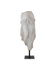 Currey and Company - 1200-1090 - Fragment on Metal Stand - Ishtar - Antique Off-White / Black