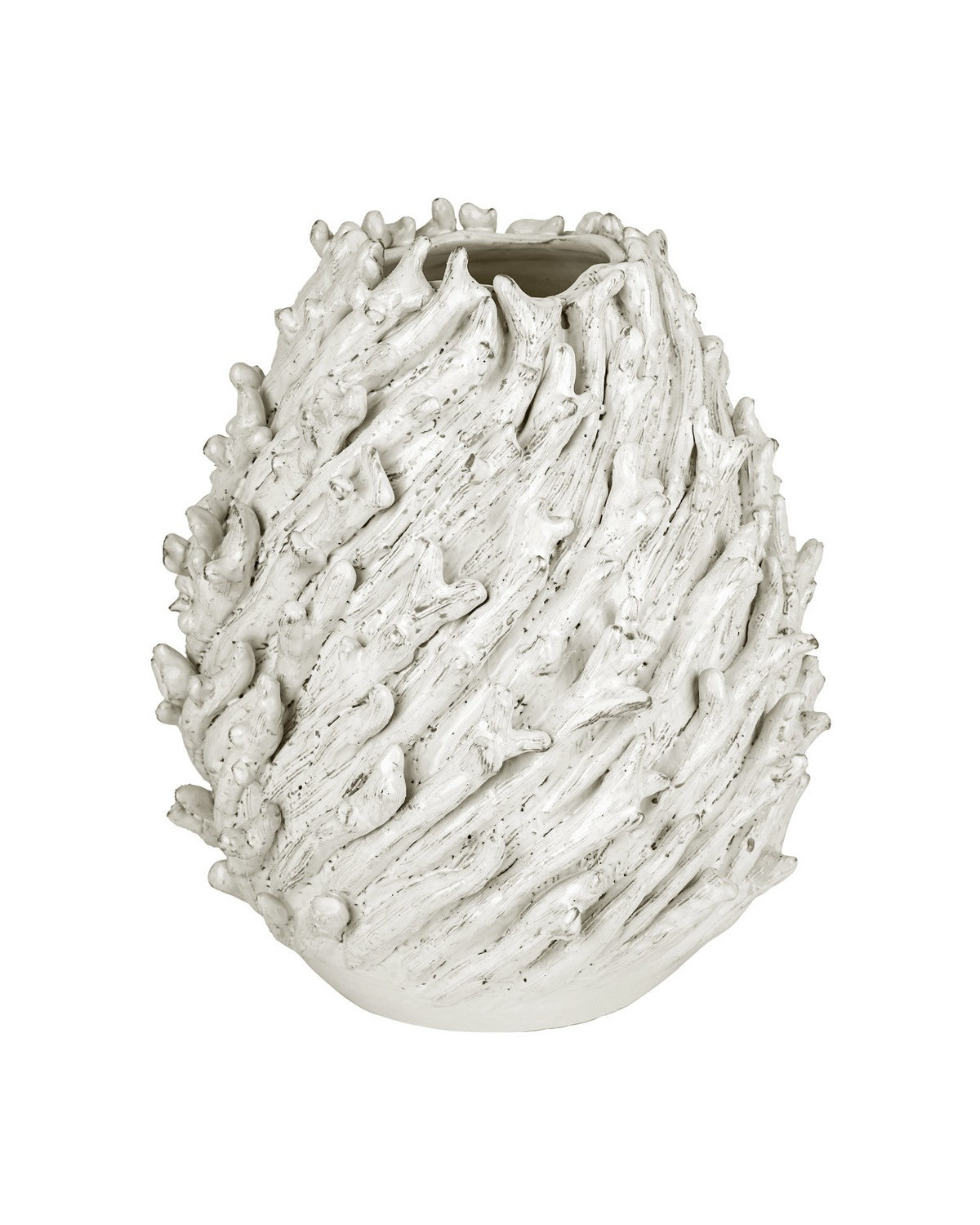 Currey and Company - 1200-1108 - Vase - Seadrift - White