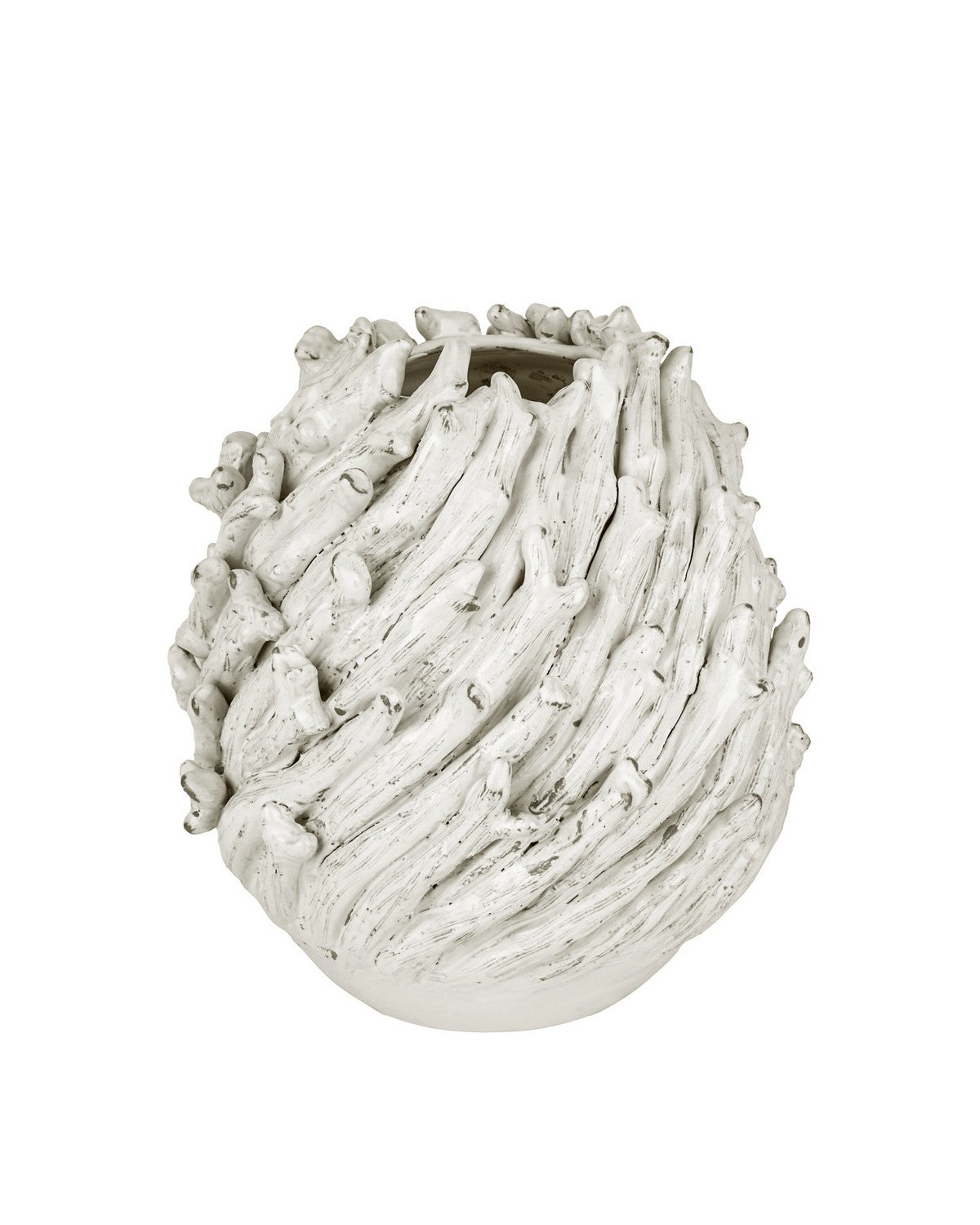 Currey and Company - 1200-1109 - Vase - Seadrift - White