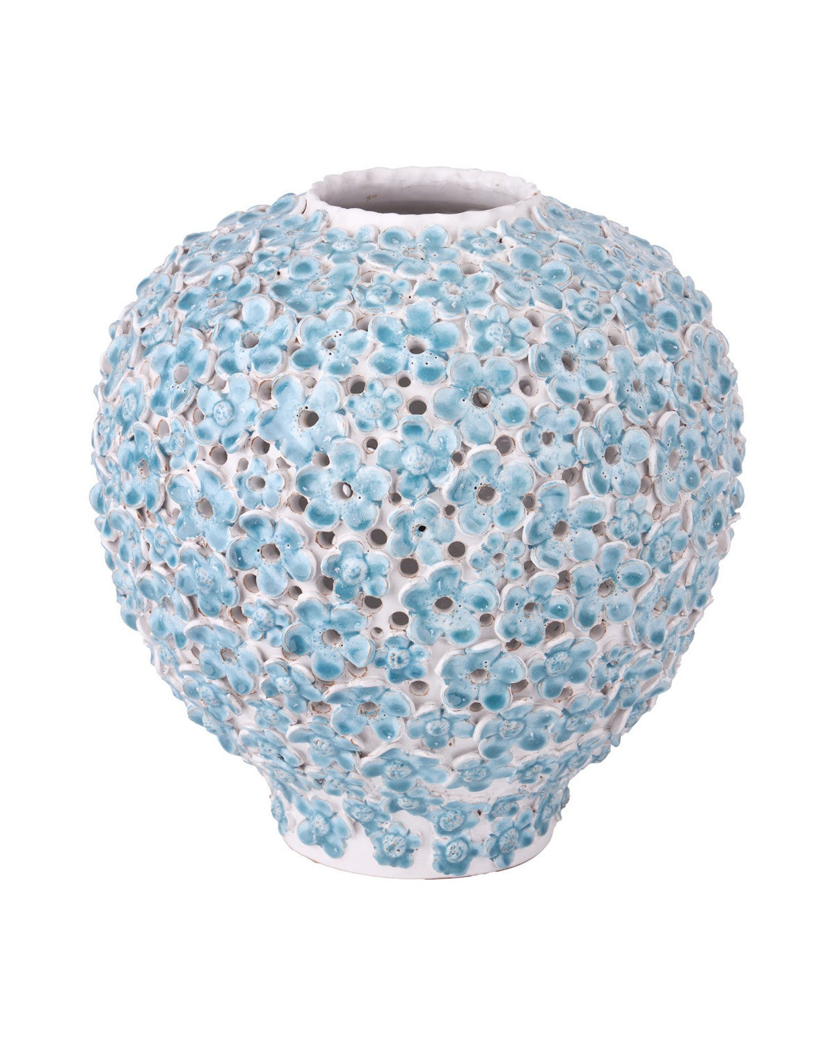 Currey and Company - 1200-1113 - Vase - Daisy Blue - Light Blue / White