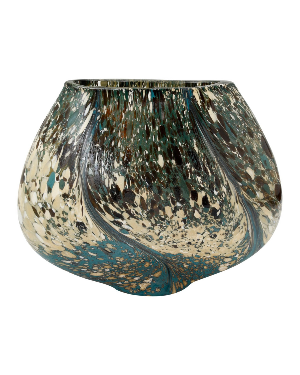 Currey and Company - 1200-1119 - Vase - Irida - Black / Beige / Green