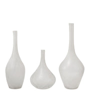 Currey and Company - 1200-1127 - Vase Set of 3 - Alba - White