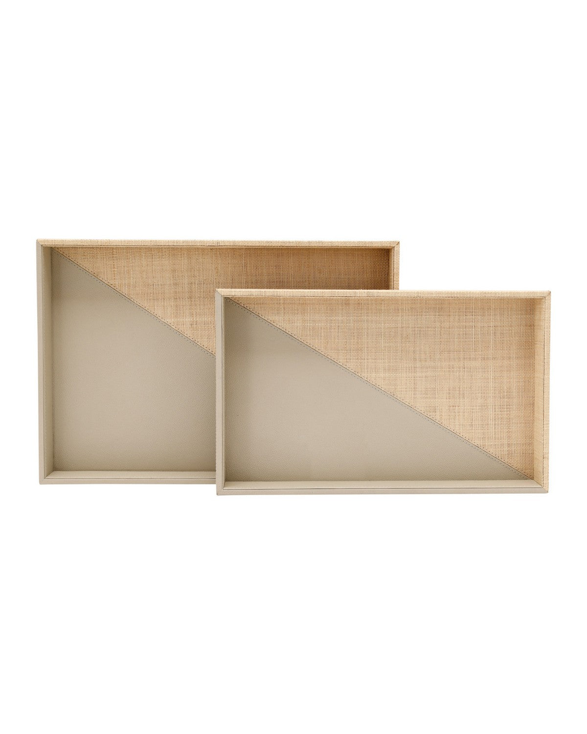Currey and Company - 1200-1142 - Tray Set of 2 - Evren - Gray / Natural