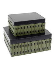 Currey and Company - 1200-1145 - Box Set of 2 - Cuoio - Green / Black