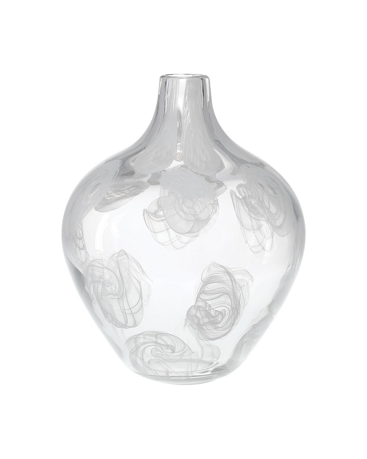 Currey and Company - 1200-1153 - Vase - Aetheria - Clear / White