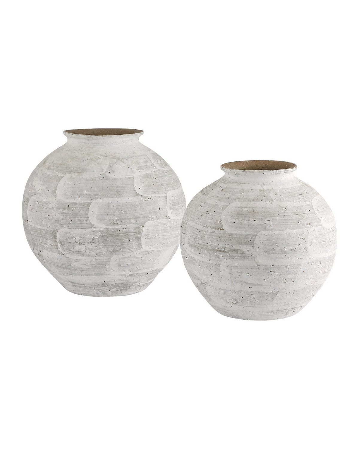 Currey and Company - 1200-1158 - Vase Set of 2 - Tussock - White