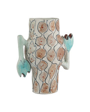 Currey and Company - 1200-1162 - Vase - Tuliette - Blue / Off-White / Pink / Black