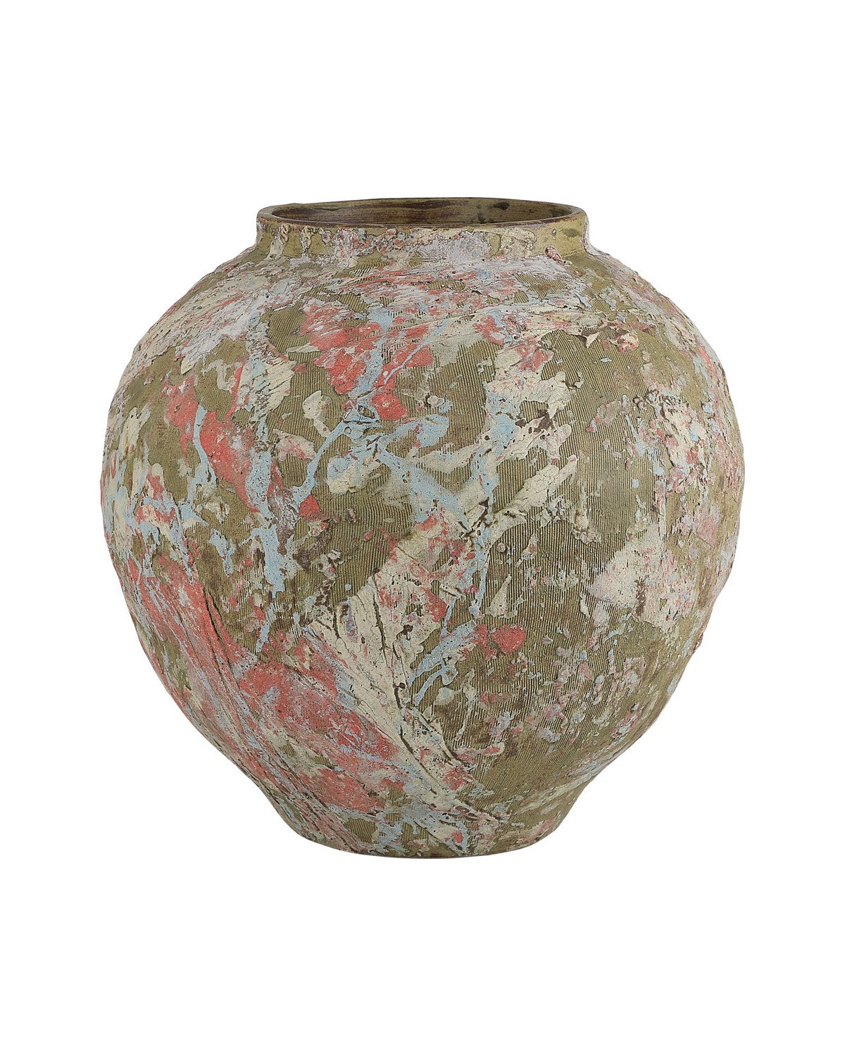 Currey and Company - 1200-1164 - Vase - Palimpsest - Brown / Pink / Light Blue / White