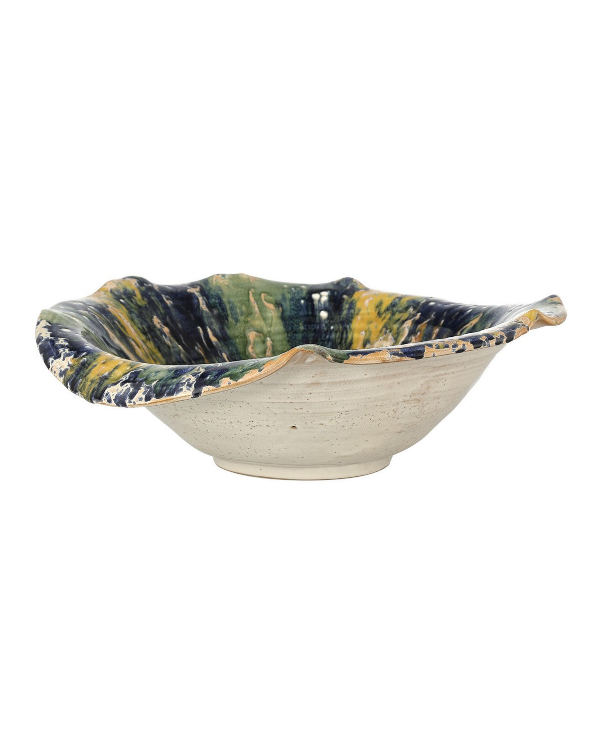 Currey and Company - 1200-1170 - Bowl - Macchiato - Blue / Green / Off-White