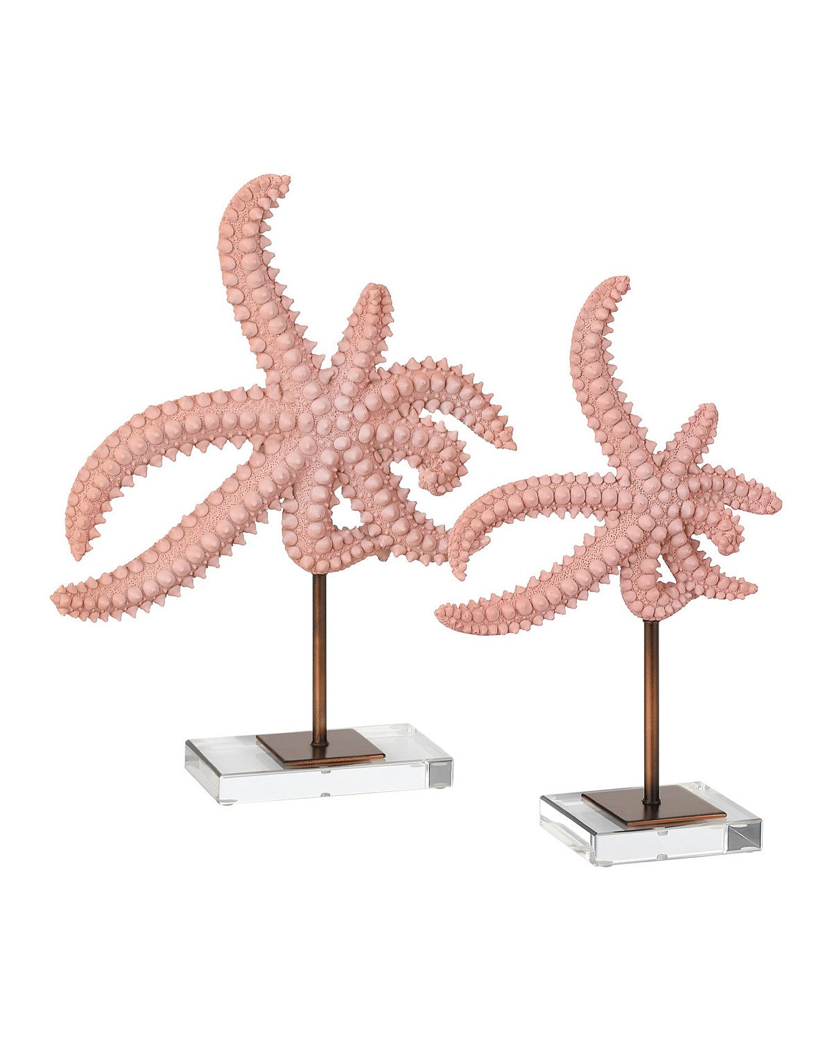 Currey and Company - 1200-1171 - Starfish Set of 2 - Starfish - Pink