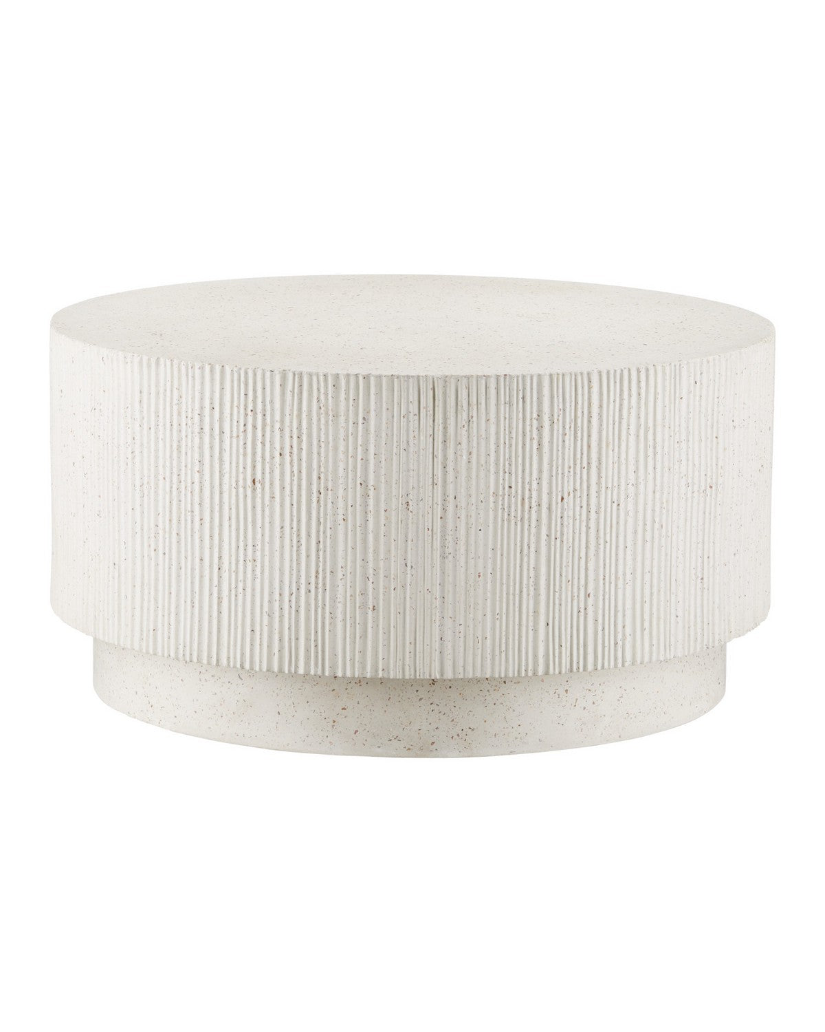 Currey and Company - 2000-0053 - Cocktail Table - Ridge - Ivory Terrazzo