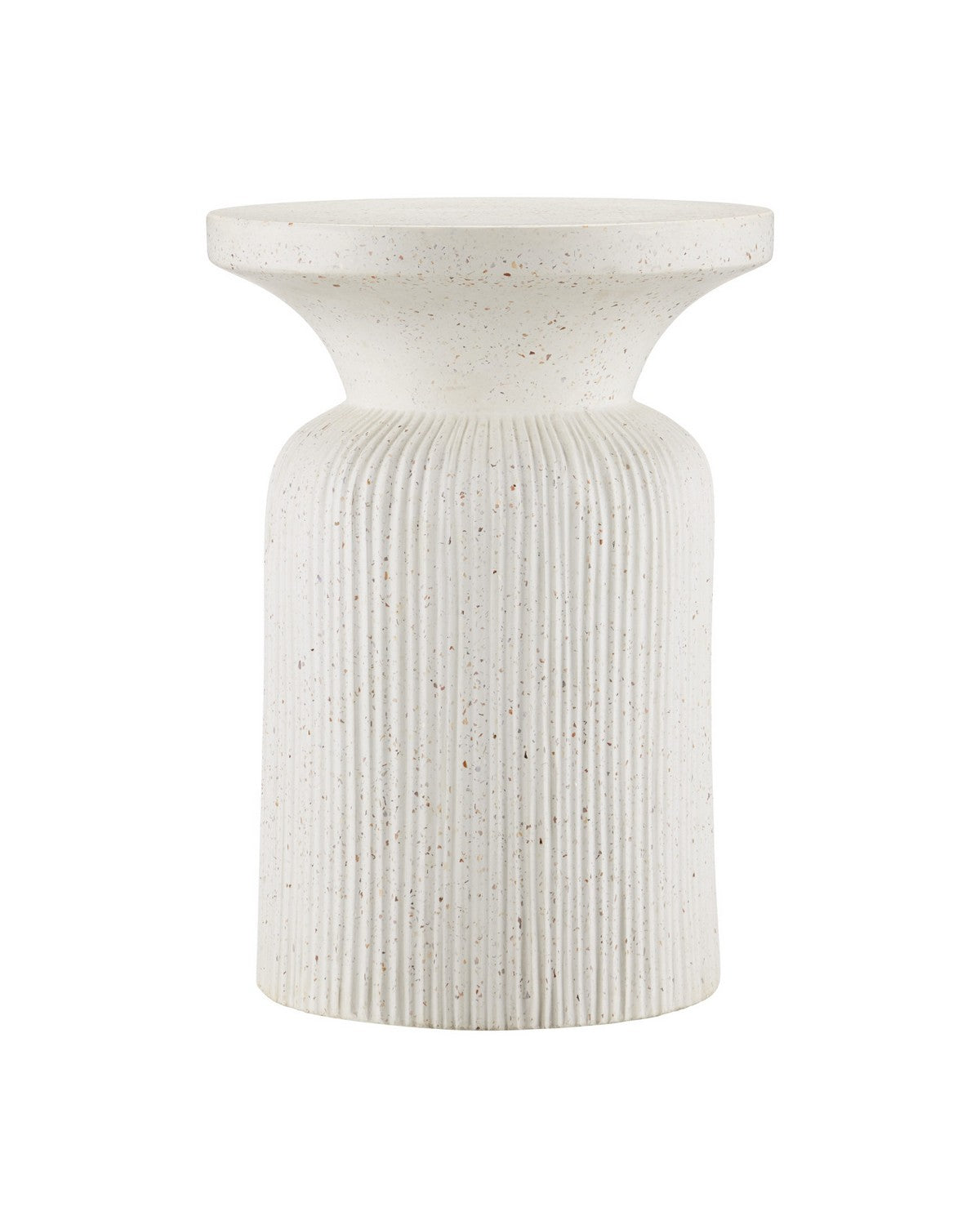 Currey and Company - 2000-0054 - Accent Table - Ridge - Ivory Terrazzo