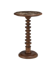 Currey and Company - 3000-0337 - Accent Table - Steppe - Dark Brown / Natural