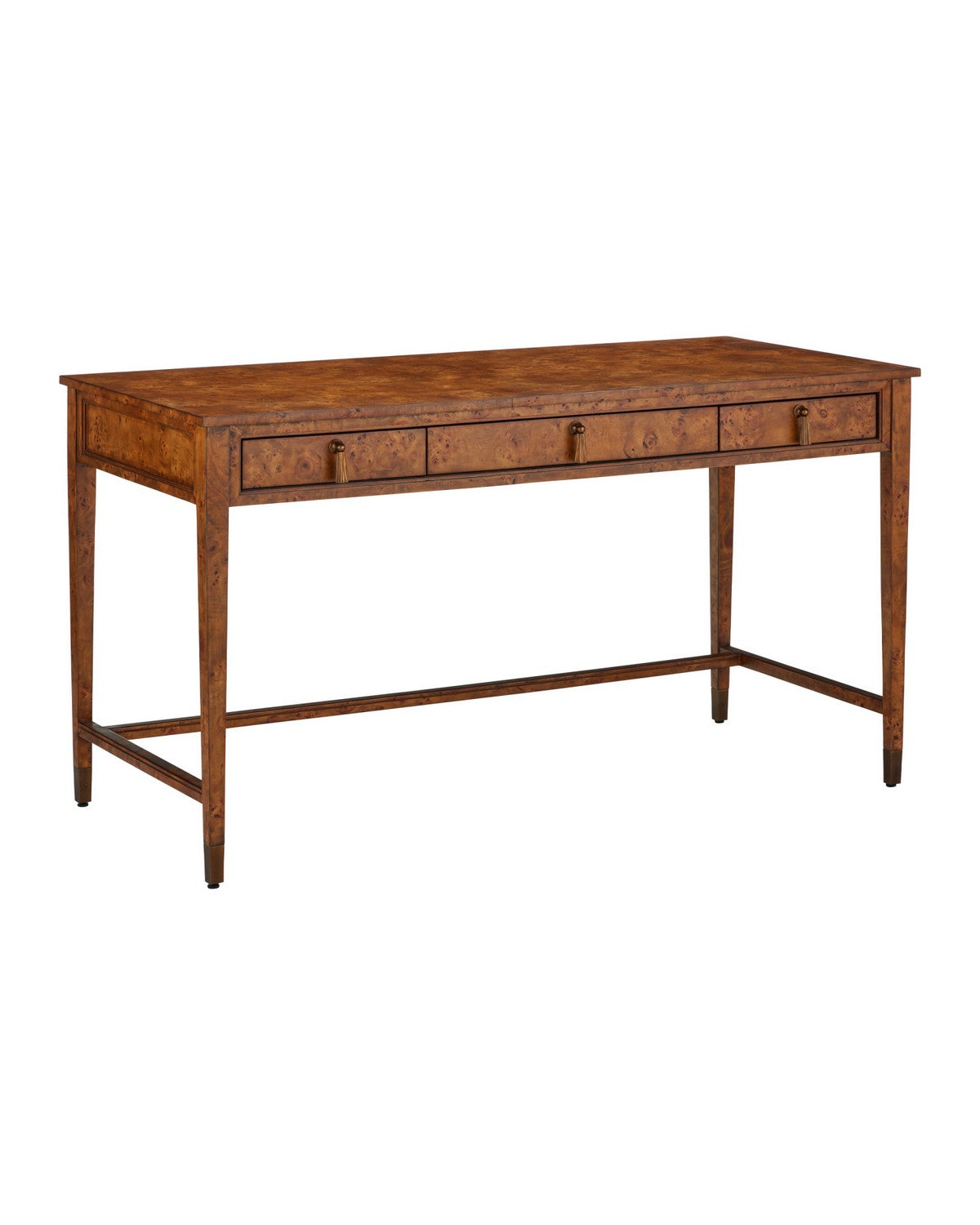 Currey and Company - 3000-0343 - Writing Desk - Evie - Mappa Burl / Brass