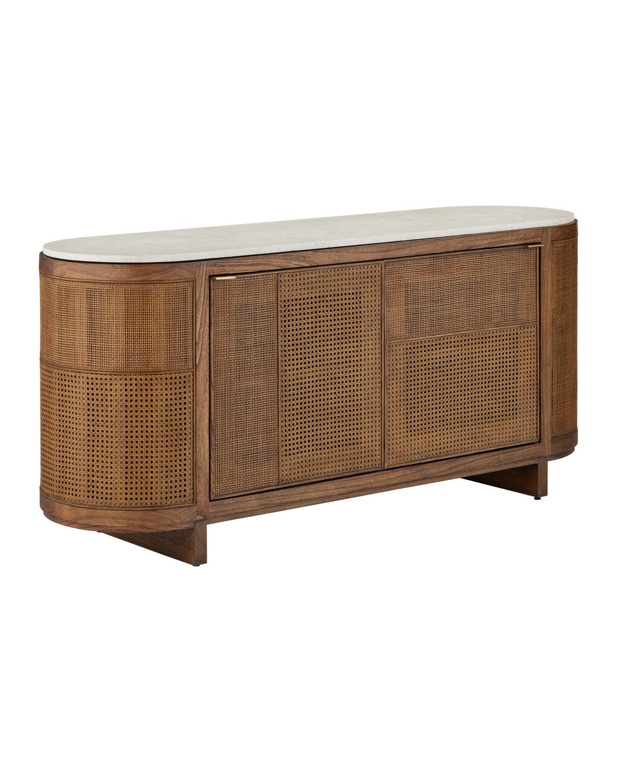 Currey and Company - 3000-0345 - Credenza - Virtuosity - Brushed Driftwood / Natural / Brass