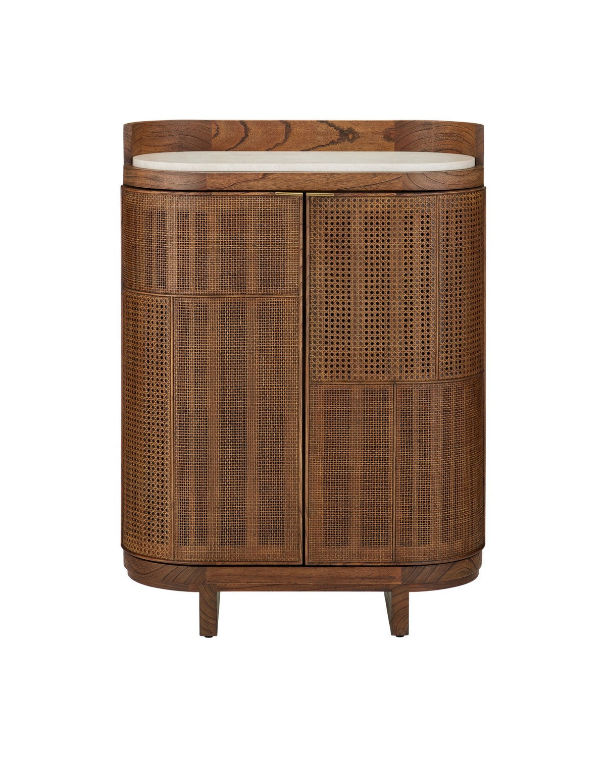 Currey and Company - 3000-0346 - Bar Cabinet - Virtuosity - Brushed Driftwood / Natural / Brass