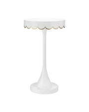 Currey and Company - 4000-0258 - Accent Table - Enid - White / Gold