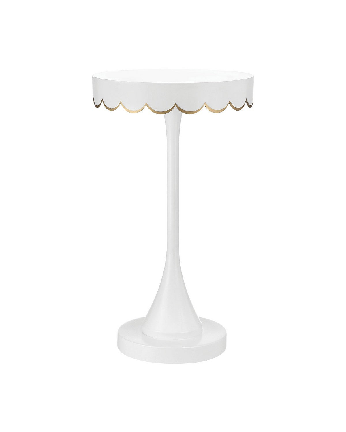 Currey and Company - 4000-0258 - Accent Table - Enid - White / Gold
