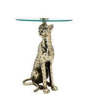 Currey and Company - 4000-0264 - Accent Table - Bacall - Antique Gold / Clear