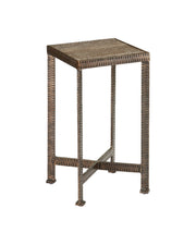 Currey and Company - 4000-0274 - Accent Table - Ampleur - Rustic Bronze / Natural