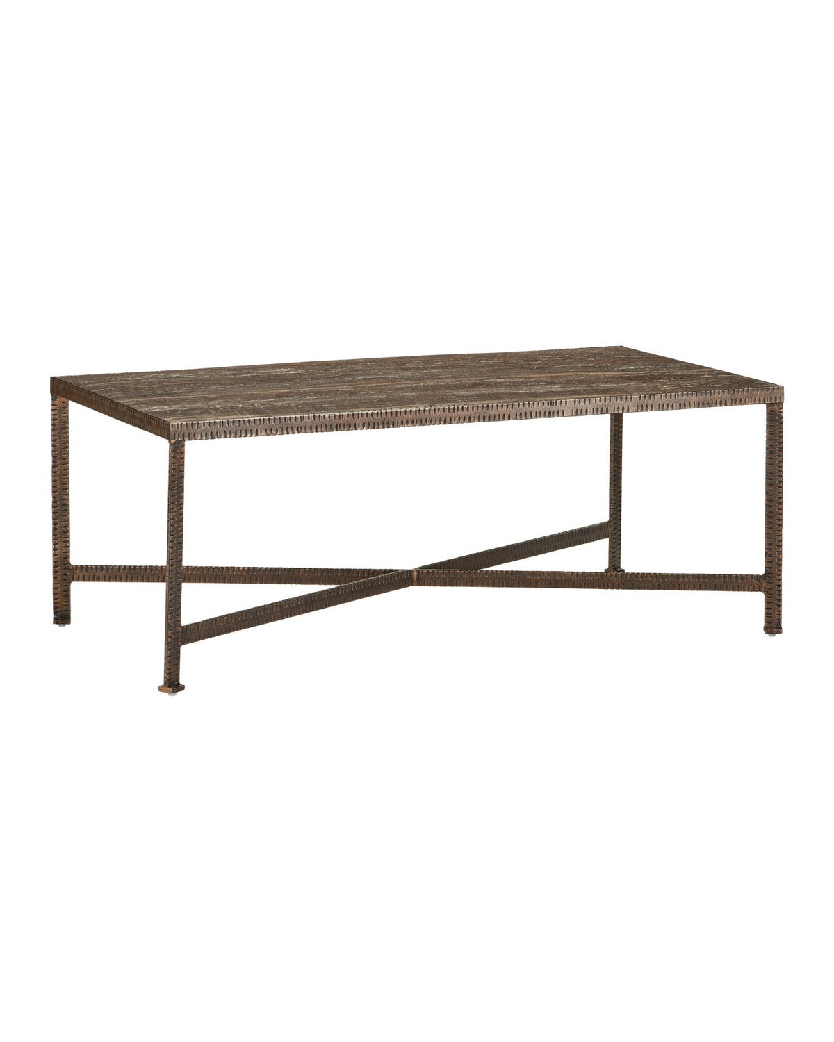 Currey and Company - 4000-0276 - Cocktail Table - Ampleur - Rustic Bronze / Natural