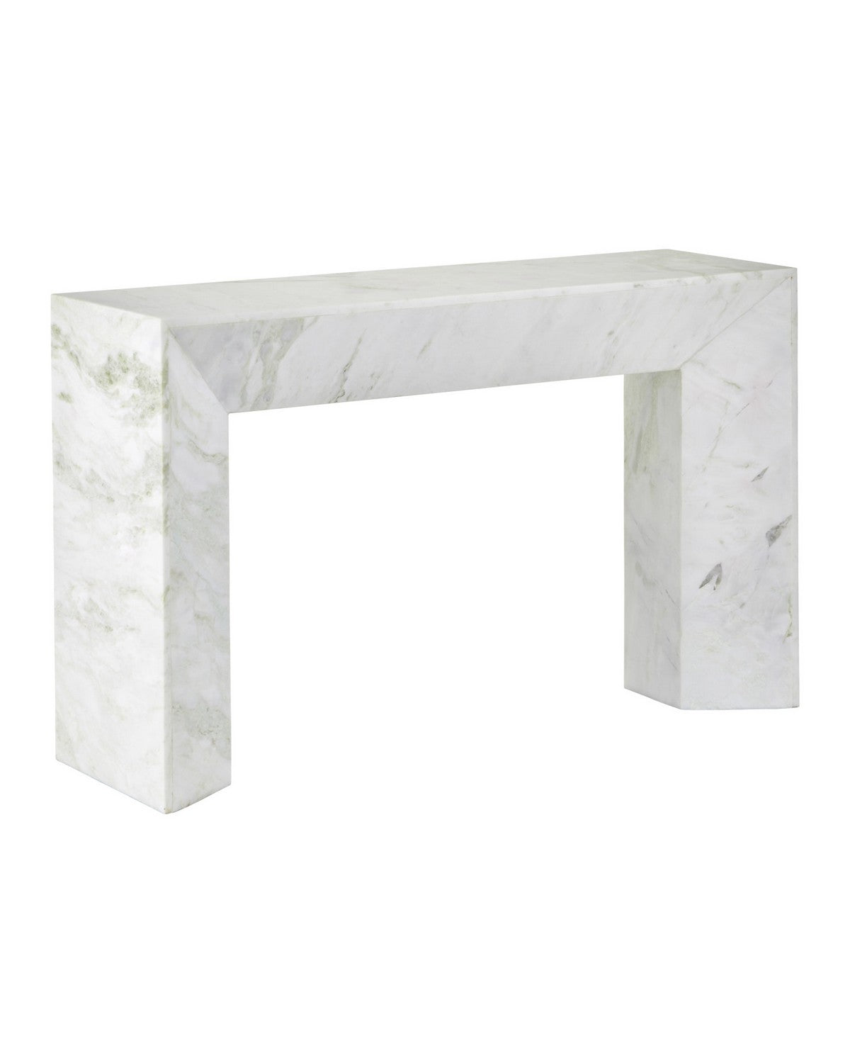 Currey and Company - 4000-0278 - Console Table - Fireside - Natural White / Green