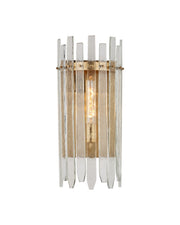 Currey and Company - 5000-0312 - One Light Wall Sconce - Electra - Clear / Antique Brass