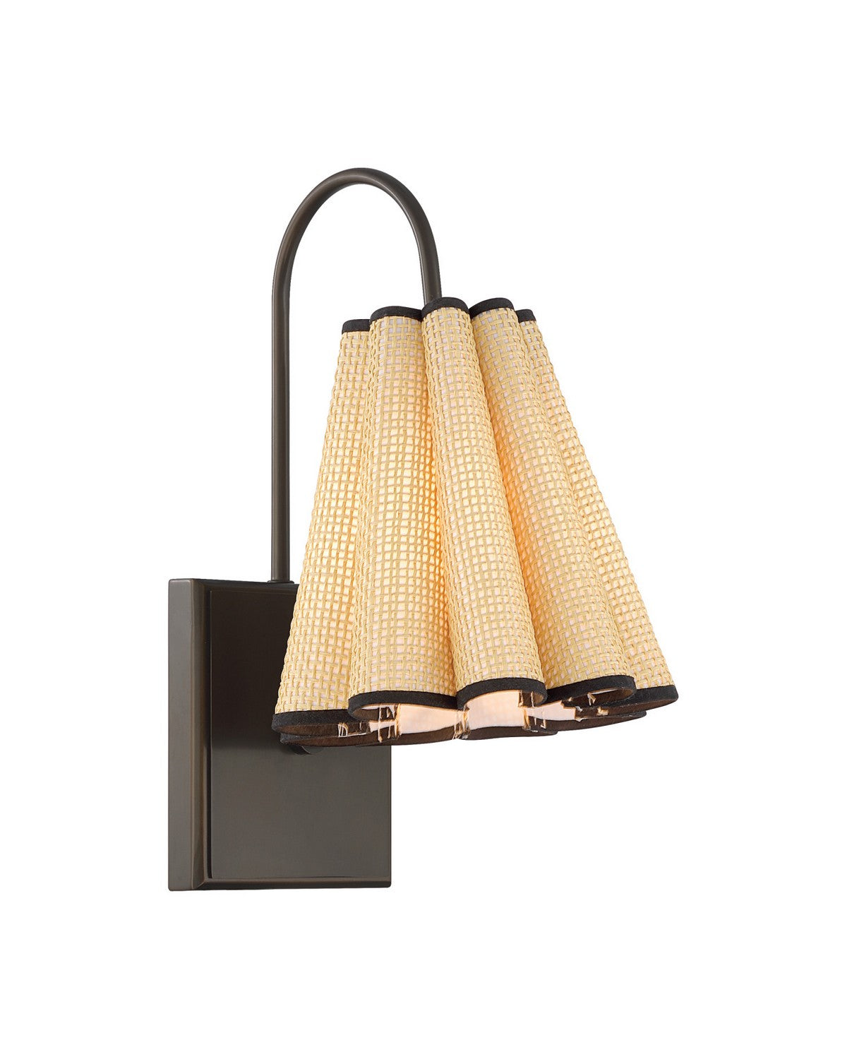 Currey and Company - 5000-0314 - One Light Wall Sconce - Blithe - Natural / Dark Bronze