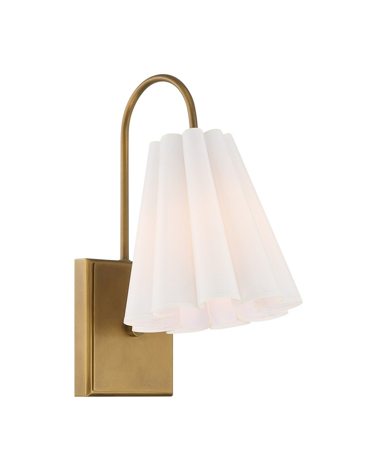 Currey and Company - 5000-0315 - One Light Wall Sconce - Blithe - Off-White / Coffee Brass